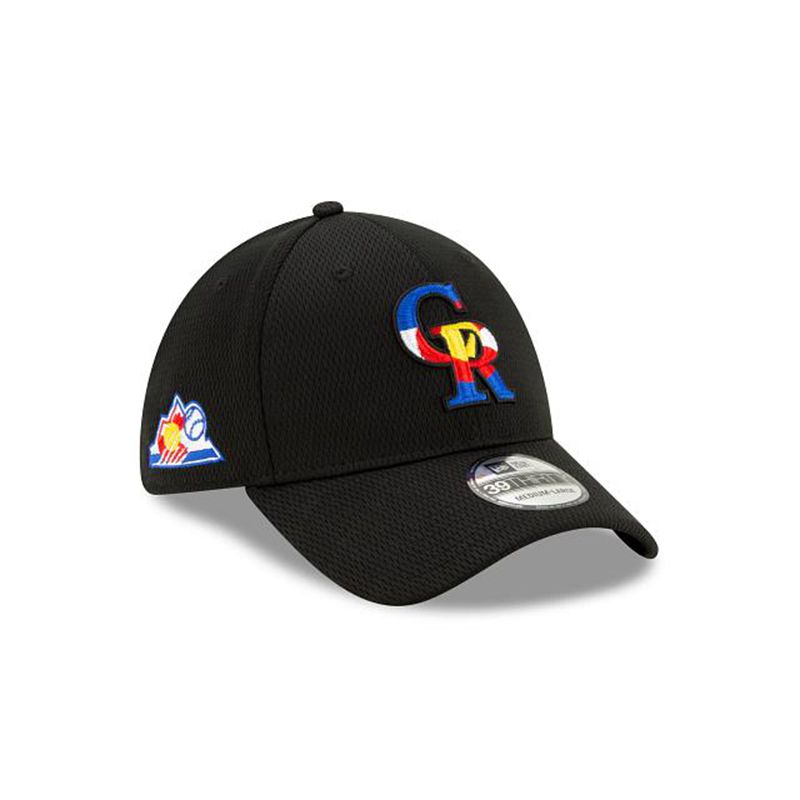 MLB Colorado Rockies 2021 Spring Training 39Thirty Stretch Fit (EKL0587) - Black New Era Caps